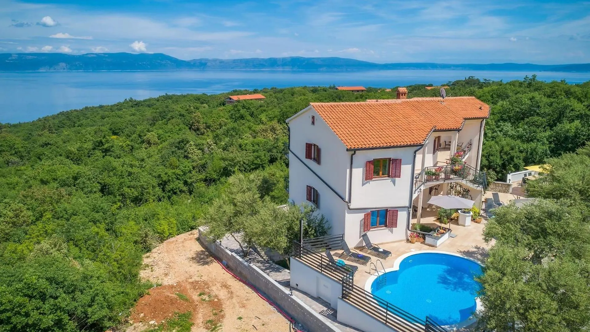 Appartement Serene Summer Oasis - Pool, Jacuzzi, Sauna, Sea View - Lara Drenje